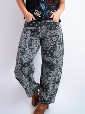 Black and White Bandana Ways Barral Demim